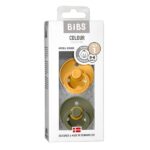 BIBS Colour Καουτσούκ Honey Bee / Olive 0-6 μηνών 2τμχ