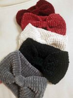 Χειροποίητη Πλεχτή Βελουτέ Κορδέλα Φιόγκος