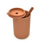 Ποτηράκι σιλικόνης με καλαμάκι Rainbow 160ml - Image 2