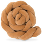 Πάντα πλεξούδα τριπλή χειροποίητη Velvet 200x18εκ Caramel