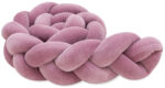 Πάντα πλεξούδα τριπλή χειροποίητη Velvet 200x18εκ Dusty Pink - Image 3