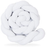 Πάντα πλεξούδα τριπλή χειροποίητη Velvet 200x18εκ Pure White