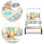 Ξύλινο Καροτσάκι ώθησης κουζίνας Ecotoys - Image 5