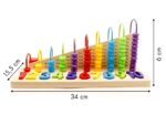 Εκπαιδευτικός άβακας παιχνιδιών + ξύλινα μπλοκ αριθμοί Ecotoys - Image 3