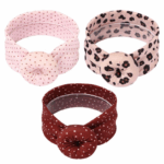 Κορδέλες σετ των 3 Ντόνατ Pink Leopard