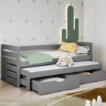 Tomas 2 ατόμων Παιδικό κρεβάτι ΜΑΣΙΦ με συρόμενο - Image 6