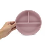 Πιάτο Σιλικόνης με Χωρίσματα Dusty Pink - Image 4