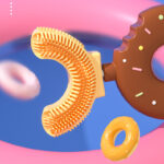 Παιδική οδοντόβουρτσα σε σχήμα U Donut Pink - Image 4
