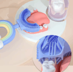 Παιδική οδοντόβουρτσα σε σχήμα U Yellow Rainbow - Image 3