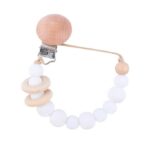 Κλιπ Πιπίλας Λευκό με διπλό δακτύλιο