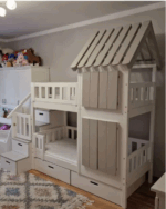 IVI Κουκέτα με σκεπή και σκάλα στο πλάι ΜΑΣΙΦ ξύλο - Image 4