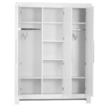 Τρίφυλλη ντουλάπα Calmo Λευκή - Image 3