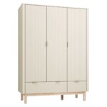 Τρίφυλλη ντουλάπα Miloo Λευκή - Image 7