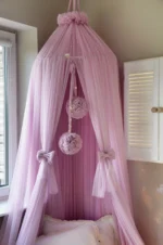 Τούλινο Canopy με πομ πον - Image 4