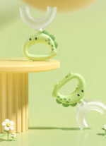 Παιδική οδοντόβουρτσα σε σχήμα U Dino Green - Image 8