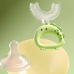 Παιδική οδοντόβουρτσα σε σχήμα U Dino Green - Image 6