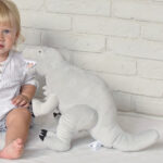 Λούτρινος μαλακός γκρι δεινόσαυρος Τ-Rex