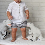 Λούτρινος μαλακός γκρι δεινόσαυρος Τ-Rex - Image 3