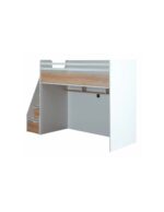 JOKER παιδική κουκέτα ΛΕΥΚΟ / ΦΥΣΙΚΟ ΞΥΛΟ για στρώμα 100 X 200 - Image 3