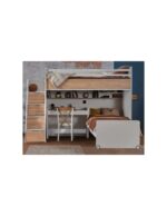 JOKER παιδική κουκέτα ΛΕΥΚΟ / ΦΥΣΙΚΟ ΞΥΛΟ για στρώμα 100 X 200 - Image 4