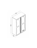 Δίφυλλη ντουλάπα Arcade με LED φωτισμό - Image 2