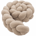 Πάντα πλεξούδα τριπλή χειροποίητη Boucle 200x18εκ. Beige - Image 4