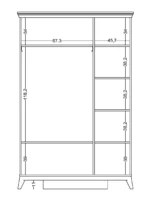 Τρίφυλλη ντουλάπα Alegra - Image 4