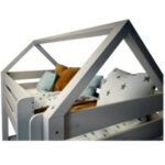 EVEREST Κουκέτα ΜΑΣΙΦ για στρώματα 200×90 με Σκαλοπάτια Γκρι - Image 10