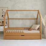 Bello Plus παιδικό κρεβάτι Montessori με συρτάρι ή δεύτερο κρεβάτι και αφαιρούμενα κάγκελα