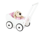 Ξύλινο Καρότσι για κούκλες Trixi 47x35x53cm - Ηλικίες 1+ έτους Λευκό