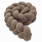 Πάντα πλεξούδα τριπλή χειροποίητη Boucle 200x18εκ. Brown - Image 3