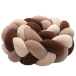 Πάντα πλεξούδα τριπλή χειροποίητη velvet 200x18εκ. Latte Mix - Image 4