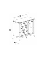 Συρταριέρα Alegra με συρτάρια και πόρτα - Image 2