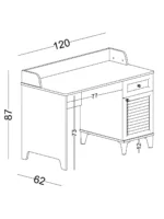 Γραφείο Golf με ράφια - Image 5