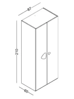 Δίφυλλη ντουλάπα Nora - Image 4