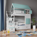 IVI Κουκέτα με ενιαία σκεπή και σκαλοπάτια ΜΑΣΙΦ ξύλο