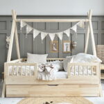 Tipi DUO PLUS with rung rail παιδικό κρεβάτι φυσικό ξύλο μασίφ με συρτάρι / δεύτερο κρεβάτι - Image 5