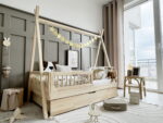 Tipi PLUS with rung rail παιδικό κρεβάτι φυσικό ξύλο μασίφ με συρτάρι / δεύτερο κρεβάτι - Image 5