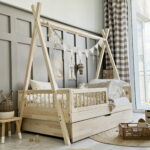 Tipi PLUS with rung rail παιδικό κρεβάτι φυσικό ξύλο μασίφ με συρτάρι / δεύτερο κρεβάτι - Image 4