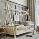 Tipi DUO Montessori with rung rail παιδικό κρεβάτι φυσικό ξύλο - Image 4
