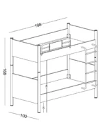 Bella Παιδική Κουκέτα για στρώματα 190X90 εκ. - Bazaar - Image 5