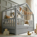 Housebed Duo Plus παιδικό κρεβάτι με πλακέ κάγκελο και συρτάρι ή δεύτερο κρεβάτι - Image 9