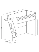 JOKER Πολυμορφική Παιδική Κουκέτα Λευκή / Γκρι για στρώματα 200×100 - Image 10