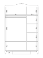 Τρίφυλλη ντουλάπα Marje - Image 4