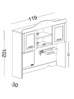 Γραφείο με ράφια Marje - Image 5