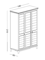 Τρίφυλλη ντουλάπα Magna - Image 4