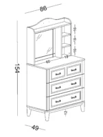 Συρταριέρα με καθρέπτη Marje - Image 5