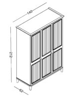 Τρίφυλλη ντουλάπα Mirage - Image 4