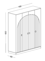 Τετράφυλλη ντουλάπα Bohemlife - Image 4