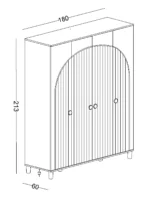 Τετράφυλλη ντουλάπα με πόδια Bohemlife - Image 2